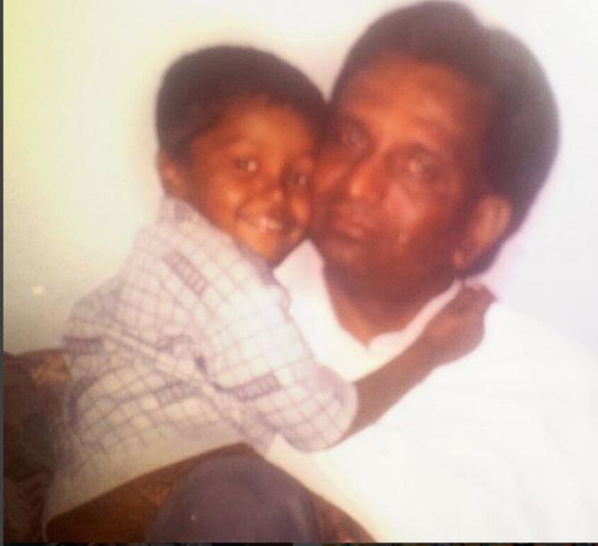 Hardik Pandya shared this throwback photo from his childhood days along with his father and captioned it: The boss man who started my journey called life happy Father’s Day, my hero