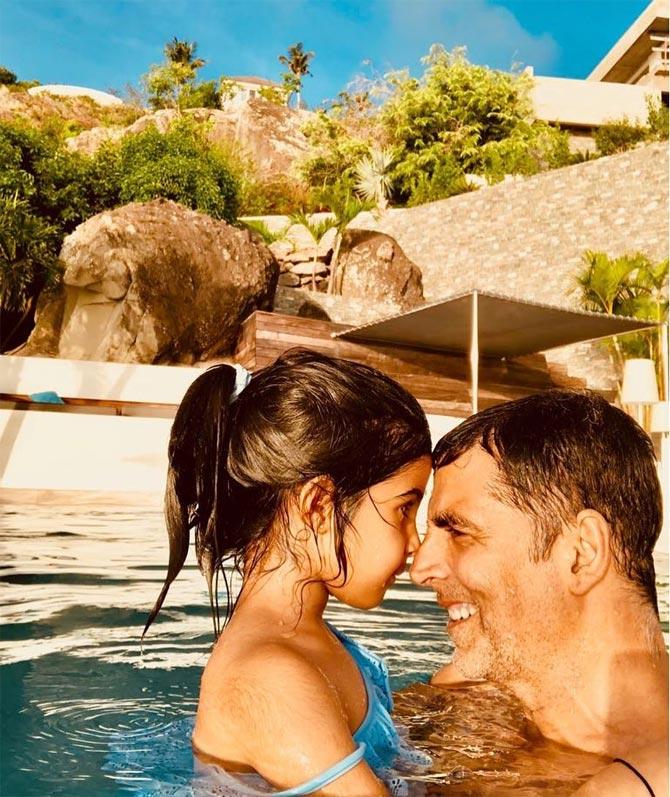 Akshay Kumar and Nitara Bhatia: Nitara Bhatia, Akshay Kumar's little daughter, is one goofy little kid and the internet adores her for her antics in front of the paparazzi! The superstar often shares his candid clicks with his daughter on social media.