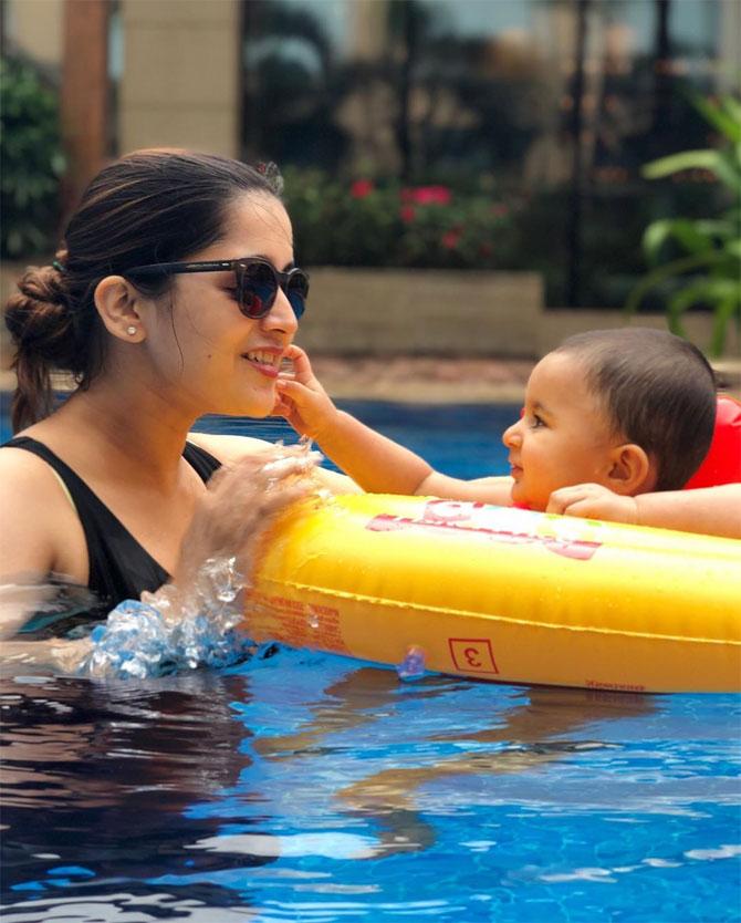 Neil Nitin Mukesh post this picture of his little girl enjoying her pool-time with mommy Rukmini Sahay and the internet broke into a collective smile. This was Nurvi's first swim!