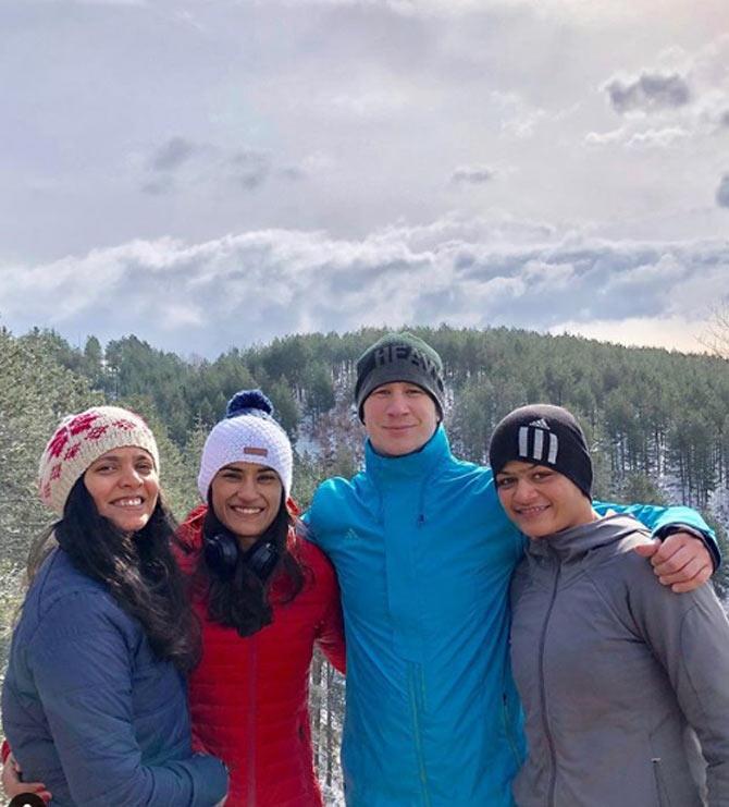 Vinesh Phogat shared this picture with friends from one of her holidays and captioned it, 'Finishing a week of training in Bulgaria with a hike!!'