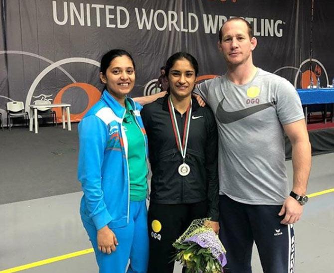 Phogat captioned this picture, 'Not the best possible start in this new weight category but good to be back on the mat! Enjoyed wrestling at #DanKolov2019, and picked up a lot of important learnings. All in all, not a bad way to begin preparations for what will be a BIG year'
