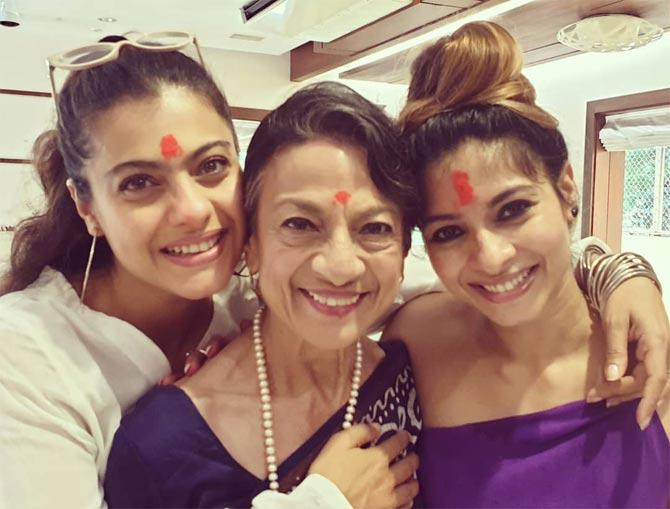Tanuja, Kajol and Tanishaa Mukerji: Daughter of actress Shobhna Samarth and producer Kumarsen Samarth, Tanuja started off as a child artist. She starred with her elder sister actress Nutan in the 1950 film Hamari Beti. She is best remembered for her roles in Mere Jeevan Saathi, Jewel Thief and Haathi Mere Saathi. Tanuja married film producer, director and writer Shomu Mukherjee and has two daughters Kajol and Tanishaa. While Kajol continues to rule in Bollywood, her younger daughter Tanishaa couldn't make a mark in the industry. Tanuja was seen in Kajol's debut film Bekhudi and they appeared together in Toonpur Ka Superhero too. Tanishaa has films like Popcorn Khao! Mast Ho Jao and Neal N Nikki to her credit. Tanishaa has also launched her production house T Mukerji Media and was a runner-up in a season of Bigg Boss.