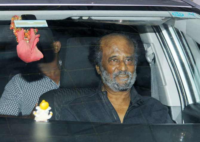 Superstar Rajinikanth was snapped by the paparazzi in Bandra, Mumbai. In a media interaction, Rajinikanth said: 