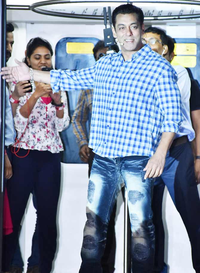 Hosted by none other than the Dabangg actor Salman Khan, a host of celebrities joined the actors on stage - Arjun Bijlani, Pooja Bose, Sana Khan and Ameesha Patel were seen at the event.
In picture: Salman Khan at the press conference of Bigg Boss 13 hosted in the city.
