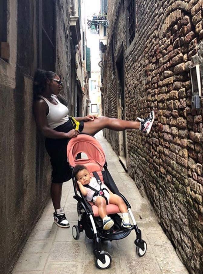 Super-cool mum Serena Williams looked dapper in this pose with her baby Olympia. However, her caption is what stole the show: Kids humble us. The other day on a flight home Olympia had so much energy and insisted on running up and down the aisle. When I finally got her to calm down and sit still, she threw up all over me and in the aisle. #ThisMama wants to remind all mothers the importance of supporting one another through the highs, lows, laughs and tears. Share your own stories of motherhood with hashtag #ThisMama. I’d love to hear them!