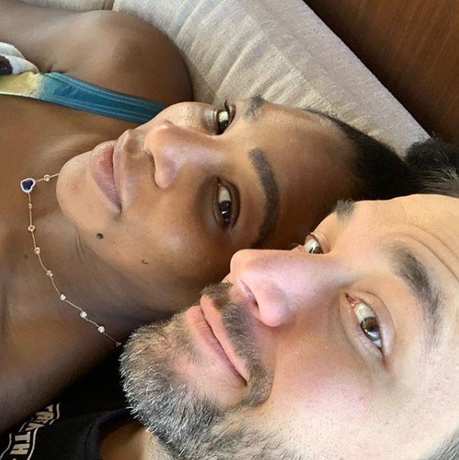 As Serena Williams and Alexis Ohanian celebrated their first wedding anniversary, the tennis star shared this candid selfie and captioned it: One year down a lifetime to go @alexisohanian