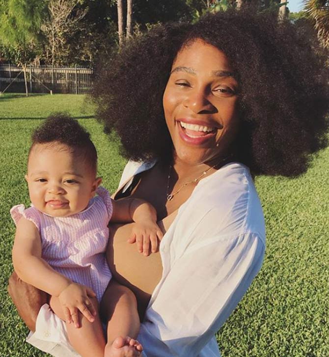 Serena Williams shared this fun photo along with her cute baby girl Olympia as the two are seen smiling away and captioned it: #beingSerena @hbo