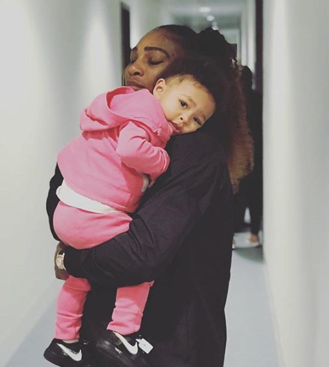 Serena Williams shared this pic with an emotional caption: I love these pre match hugs. They are my new fav part of my job. @olympiaohanian
