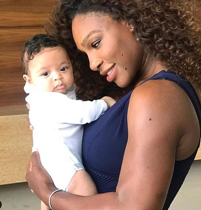 Serena Williams can't seem to get enough of her daughter. She captioned this photo: Just how I look at her