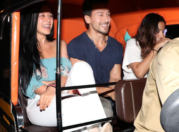Tiger Shroff along with sister Krishna Shroff took an auto to go out for a dinner outing at a popular restaurant in Bandra, Mumbai.
