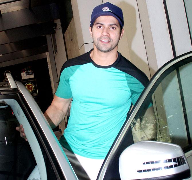 Varun Dhawan, who is currently shooting for Coolie No. 1, was also spotted at his gym in Bandra.