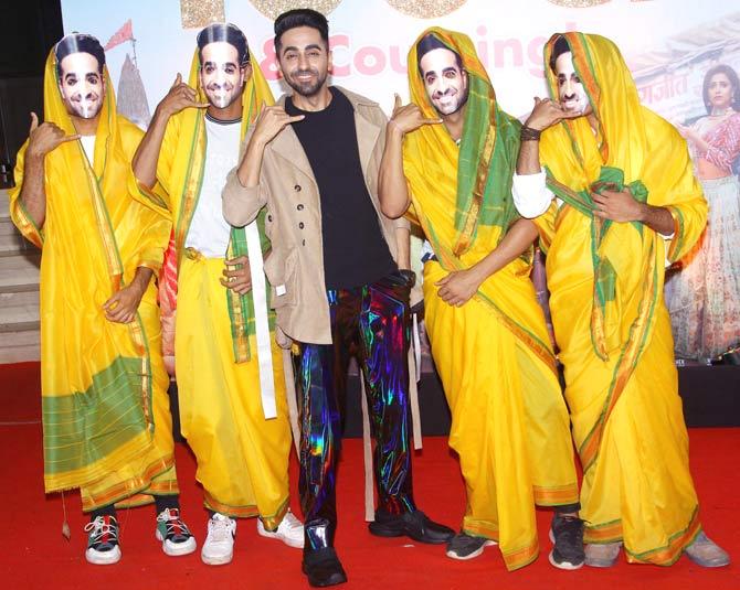 Ayushmann Khurrana is currently riding high on the success of his latest movie, Dream Girl. The actor was recently clicked at the success bash of the film at Ekta Kapoor's residence in Mumbai. (All pictures/Yogen Shah)