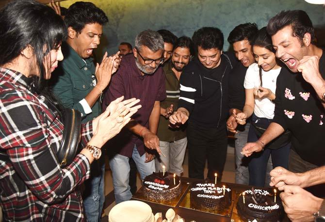 The entire team of Chhichhore also celebrated the special day by a cake cutting ceremony after the screening of the movie.
