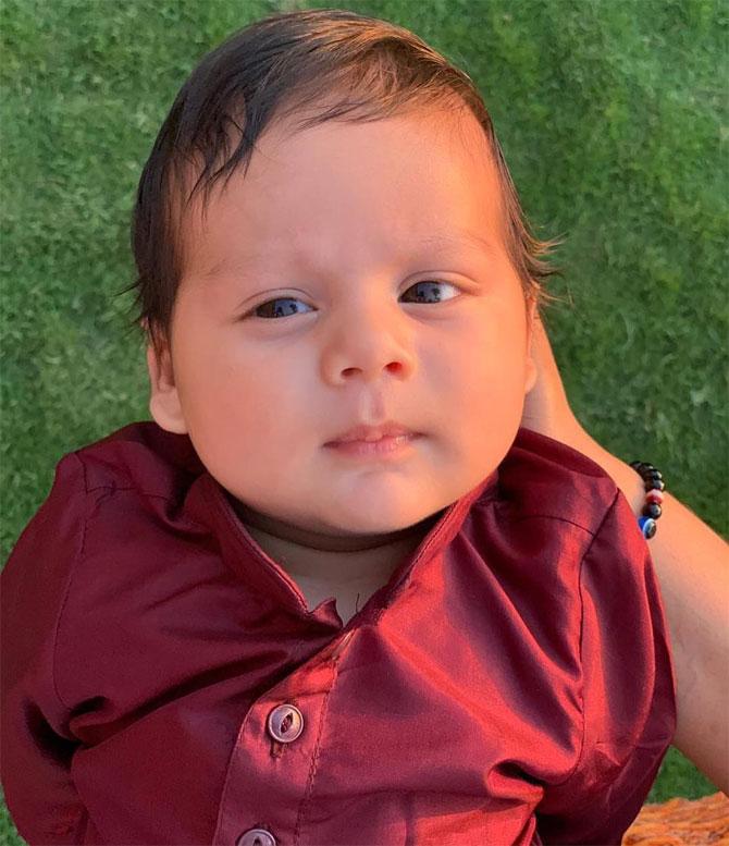 Amid Zain Kapoor's first Diwali celebration, Shahid Kapoor's wife Mira Rajput Kapoor gave their fans a cute bundle of surprise. The actor's wife uploaded this picture - a first-ever glimpse of their son Zain Kapoor on Instagram, and captioned it, 