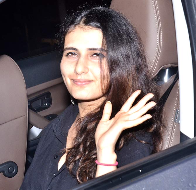 Chhichhore is a fictionalised drama inspired by the true-life events of the film's director Nitesh Tiwari and has countless references to his own college days hidden in the movie's characters.
In picture: Fatima Sana Shaikh waved at the shutterbugs as she arrived at the special screening of the film.
