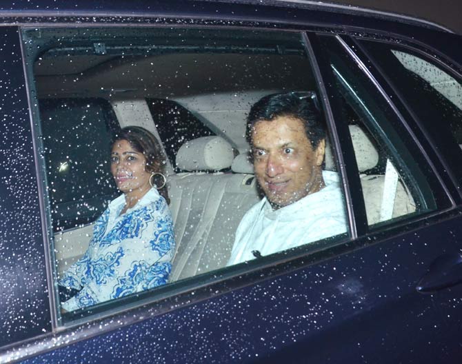 Madhur Bhandarkar showed off his goofy side when clicked at the special screening of Nitesh Tiwari's directorial venture Chhichhore.