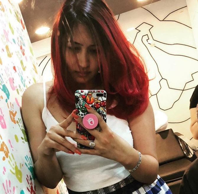 Jwala Gutta shared this super cool selfie when she coloured her hair red and captioned it #intheair #redhair