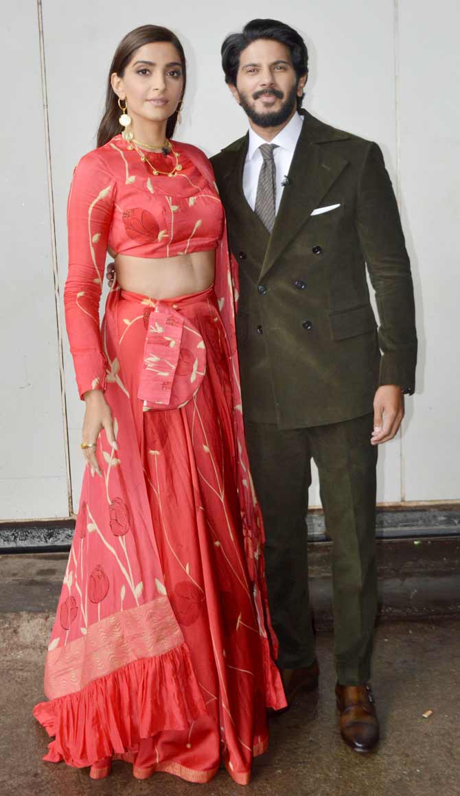 The team of The Zoya Factor - Sonam Kapoor and Dulquer Salmaan, were snapped on the sets of Dance India Dance for a promotional event. All pictures/Yogen Shah