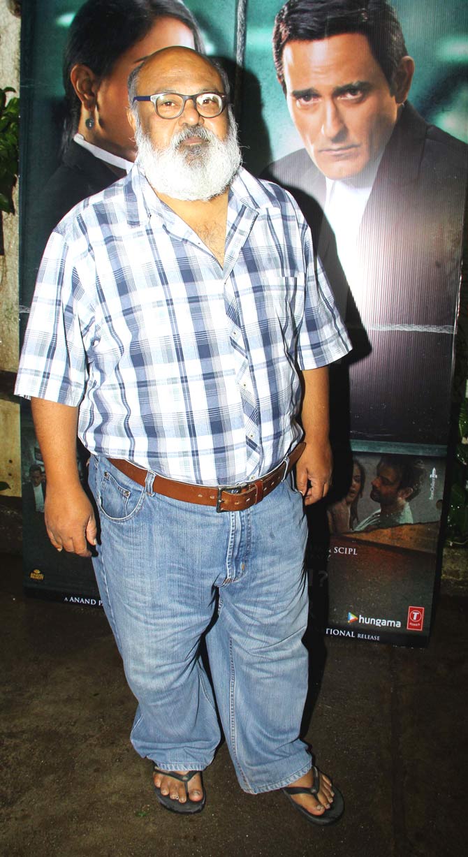 Veteran actor Saurabh Shukla also attended the special screening of Section 375 at a preview theatre in Juhu.