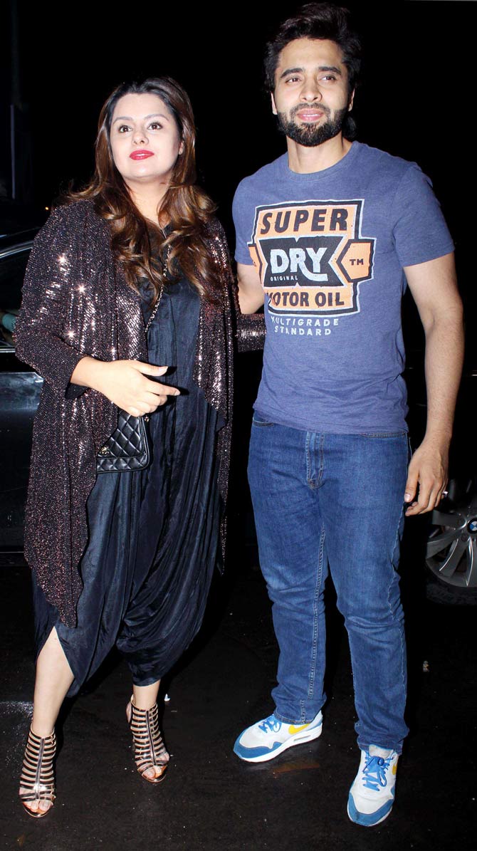 Brother-sister duo Deepshikha Deshmukh (aka Honey Bhagnani) and Jackky Bhagnani too attended Raj Kundra's birthday celebration in Bandra, Mumbai.