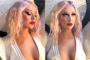 Christina Aguilera accidentally reveals tad too much