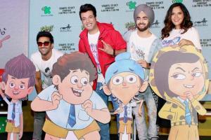 Richa Chadha, Pulkit Samrat, Varun Sharma at Fukrey Boyzz event
