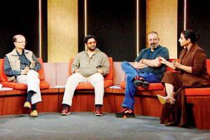 Sanjay Dutt, Arshad Warsi, Vidya Balan reunite for Gandhigiri session