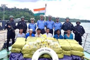 ICG Rajveer seizes 1,160 kg of banned drugs near Port 