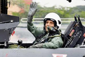 Rajnath Singh becomes first defence minister to fly in Tejas fighter