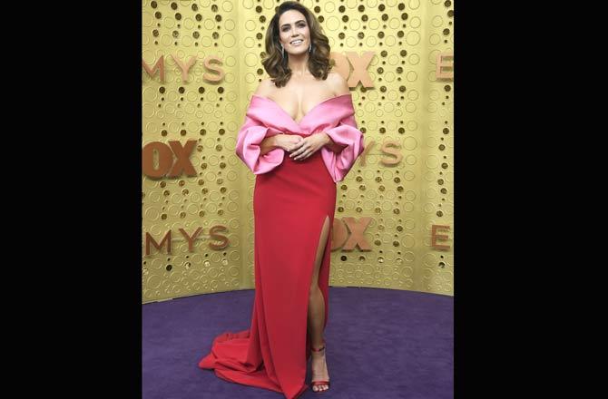 Mandy Moore attends the 71st Emmy Awards at Microsoft Theater in Los Angeles