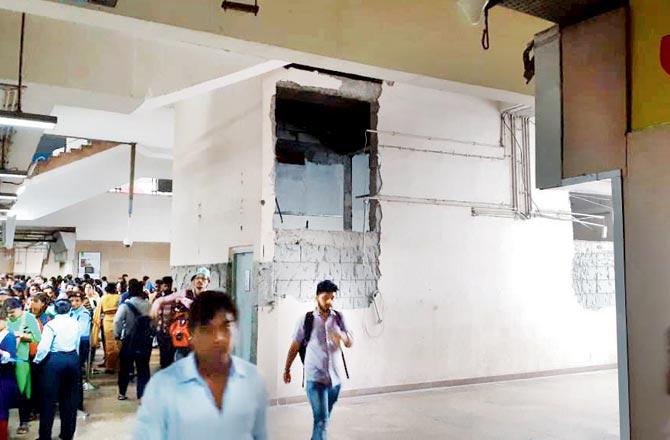 The Mumbai Metro team has removed all the stalls cluttering the area, the Central Railway ticket counter and the Metro station manager