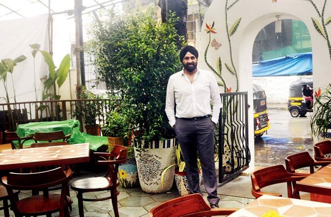 Owner Sarabjit Singh Keer at the Juhu restaurant