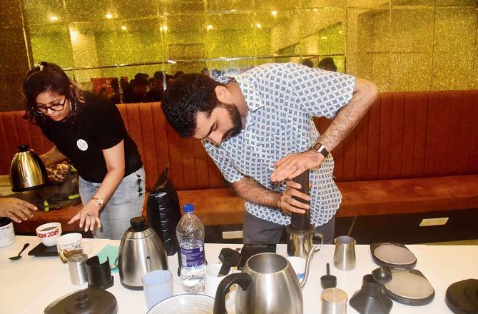 The championship is a global coffee-making competition. Pic/Atul Kamble