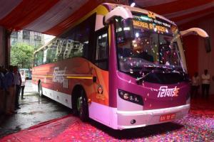 First 300kmph recharge Intercity Electric bus arrives in Mumbai