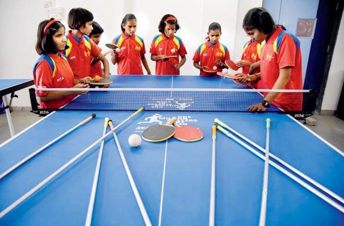 The girls will soon compete against sighted players