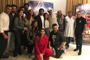 Ajay Jadeja and other cricketers attend The Zoya Factor screening