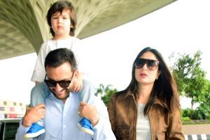 Saif Ali Khan with Taimur Ali Khan and Kareena Kapoor Khan/picture courtesy: Yogen Shah