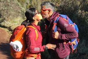 How romantic! Milind Soman treks Mt Kilimanjaro with wife Ankita