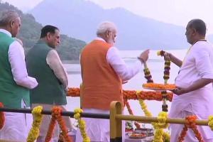 PM Narendra Modi performs Narmada poojan on his 69th birthday