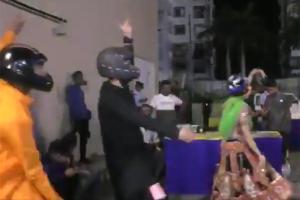 Surat's garba dance group create road safety awareness wearing helmets