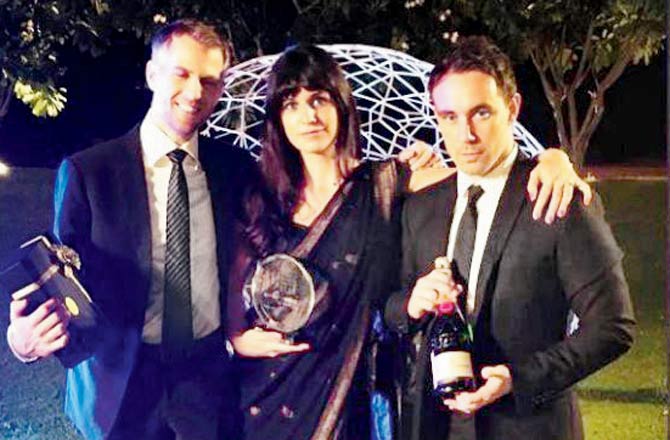 (From left) Pierre Labial, Antonia Achache and Jeremie Sabbagh