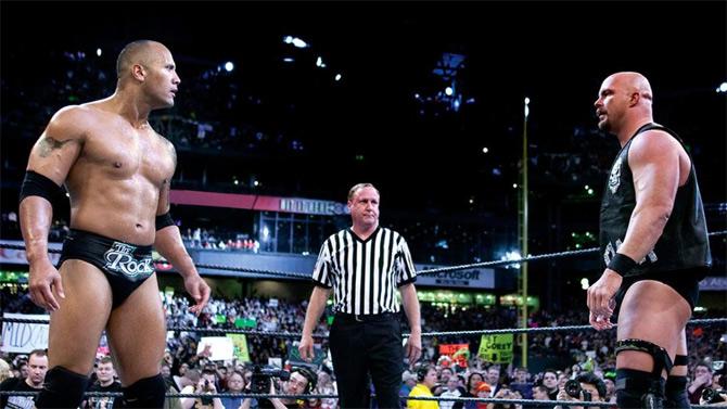 The Great One The Rock finally overcame his arch-enemy Stone Cold Steve Austin at WrestleMania XIX when he beat him in their third and final WrestleMania match.