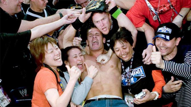 The Champ is here! This was the birth of what would become WWE's biggest superstar of the 21st century. At WrestleMania 21, John Cena defeated JBL to become the WWE champion