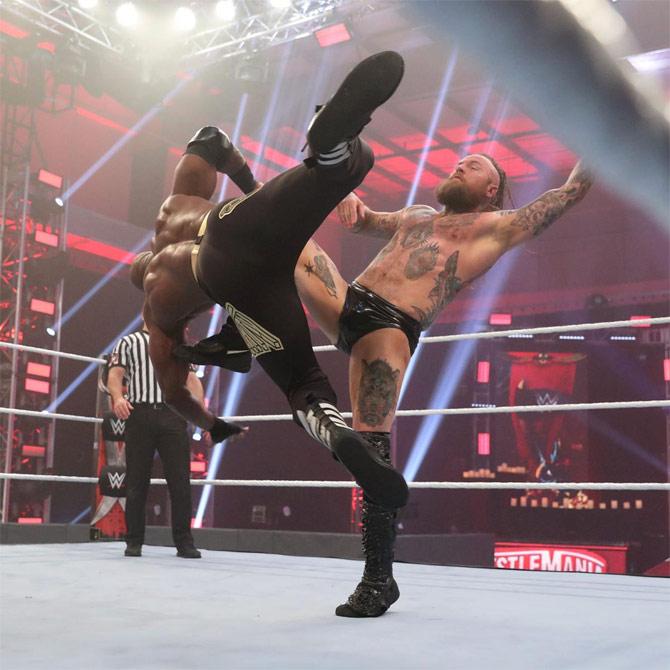 Aleister Black showed WWE why he is so perfect in singles matches as he added another victim to his list in the form of Bobby Lashley at WrestleMania 36