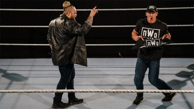 Finally, John Cena would try an NWO gimmick, albeit in a strange weird way, to get at Bray Wyatt.