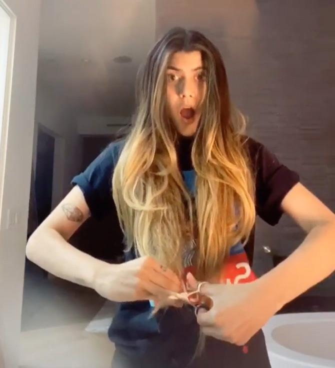 A few days before PM Narendra Modi imposed 21-day lockdown across the country, Ananya Birla shared a fun video where she was seen cutting her hair as the salons were closed due to the coronavirus outbreak. While sharing the fun-loving video with her fans, Ananya wrote: Really needed a trim. Self isolation and no salon open so thought I'd do it myself!