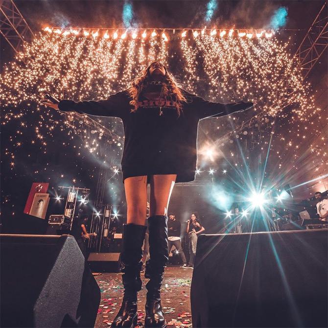 Ananya Birla, who has carved a name for herself in the music industry shared this throwback picture of herself from one of her stage shows amid lockdown. While sharing the picture with her followers, Ananya got nostalgic and captioned it: I'm in the creative space now and I love it but I also miss being on stage and enjoying with you all! I hope everyone is alright and hanging in there...!