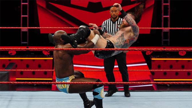 Aleister Black continued down his road of solo victories as an unstoppable force when he defeated Apollo Crews