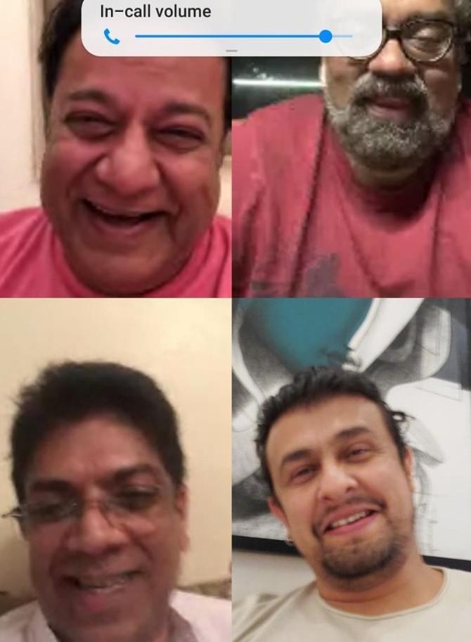 As people are staying at home due to the outbreak of coronavirus, veteran singers Sonu Nigam, Hariharan and Anup Jalota decided to have to have a video chat. Sonu Nigam, shared a picture of the virtual call on his Instagram handle and wrote, 