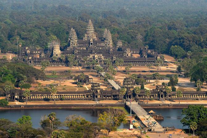 Angkor Wat temple - Cambodia
An aerial view of Angkor Wat temple in Siem Reap province. Cambodian tourism has suffered a setback due to the impact of COVID-19 as the number of foreign tourists to the south-east Asian country has dropped.